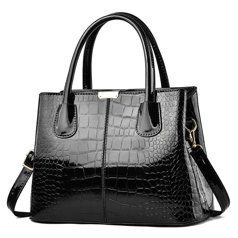 Elegant Alligator Pattern Crossbody Satchel