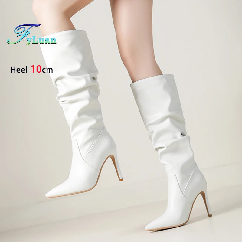 Elegant 10CM Stiletto Knee-High Boots