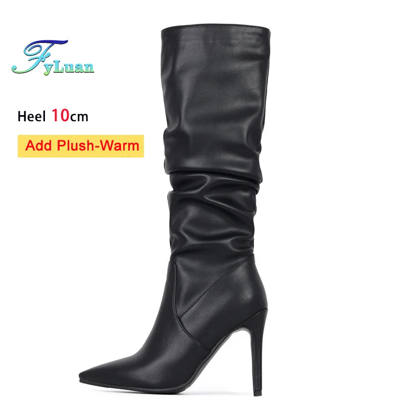 Elegant 10CM Stiletto Knee-High Boots