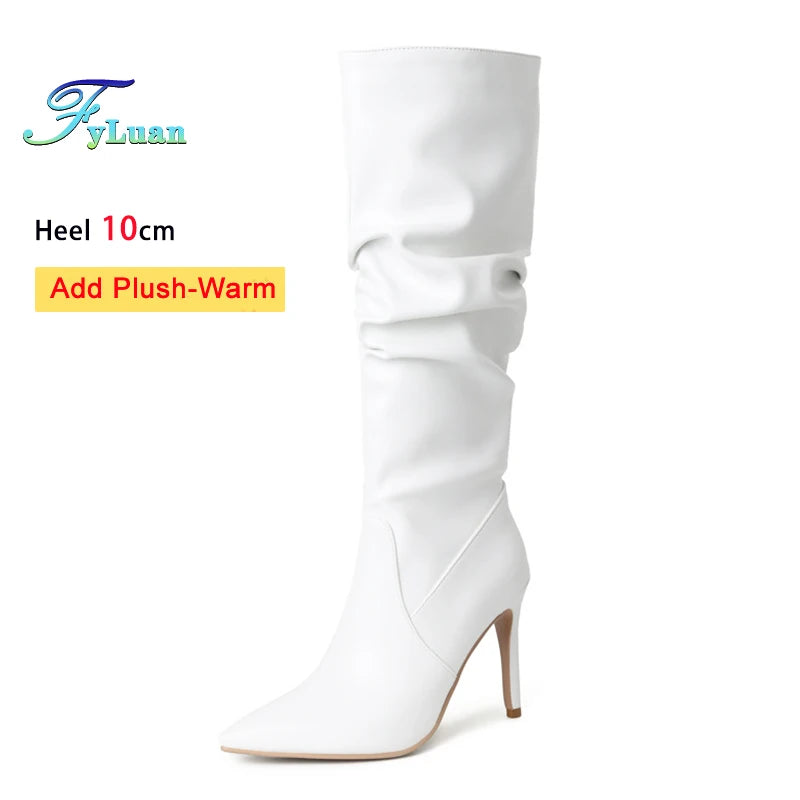 Elegant 10CM Stiletto Knee-High Boots
