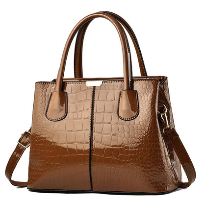 Elegant Alligator Pattern Crossbody Satchel
