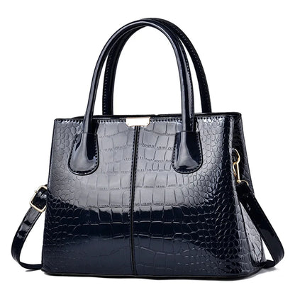 Elegant Alligator Pattern Crossbody Satchel