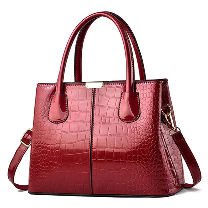 Elegant Alligator Pattern Crossbody Satchel