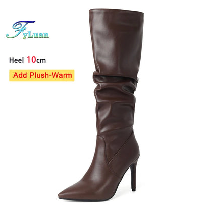 Elegant 10CM Stiletto Knee-High Boots